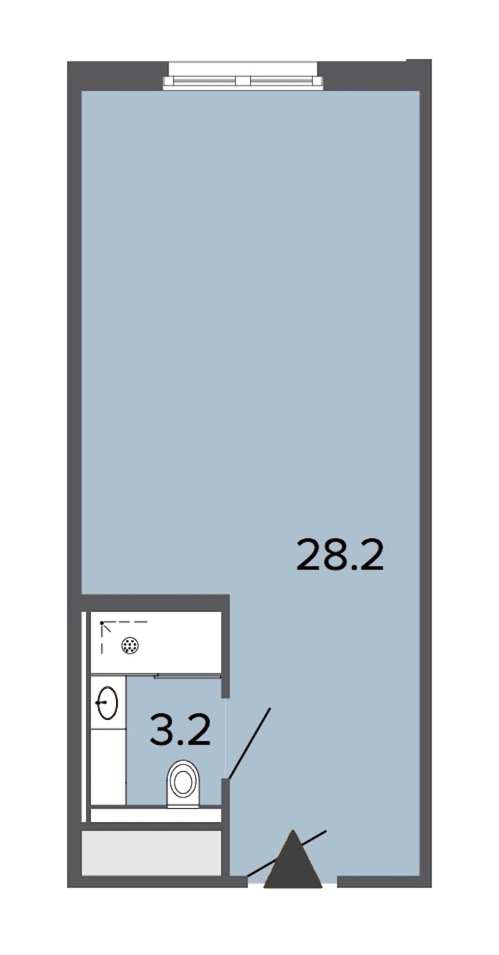 Квартира студия 31 м², 3/13 эт., Апарт-отель «ARTSTUDIO Moskovsky»